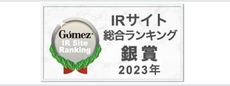 弊社サイトはモーニングスター株式会社の「2023年IRサイトランキング」において「銀賞」に選ばれました。
